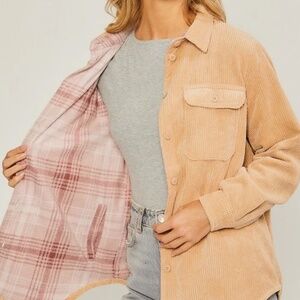 Love Tree Corduroy Reversible Button Down Jacket- M